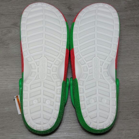 Crocs Unisex Classic Christmas Holiday Fuzzy Lined Clogs Sandals 13 Dual Comfort - Picture 10 of 11